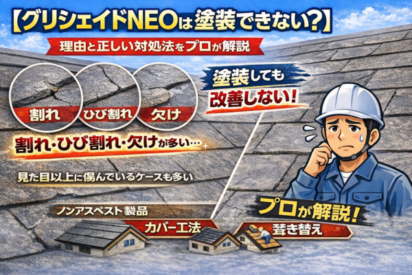 府中市　屋根塗装　塗装できない　グリシェイドNEO