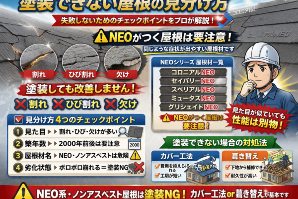 府中市　屋根塗装　塗装できない屋根